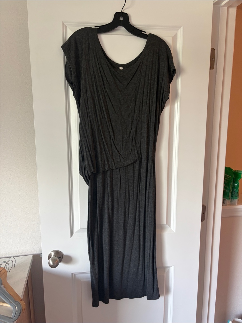 Love In Charcoal Gray Maxi Dress